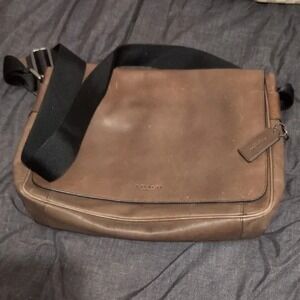 Authentic COACH Gotham 27 Brown Leather Messenger Bag - 400.00 Retail!